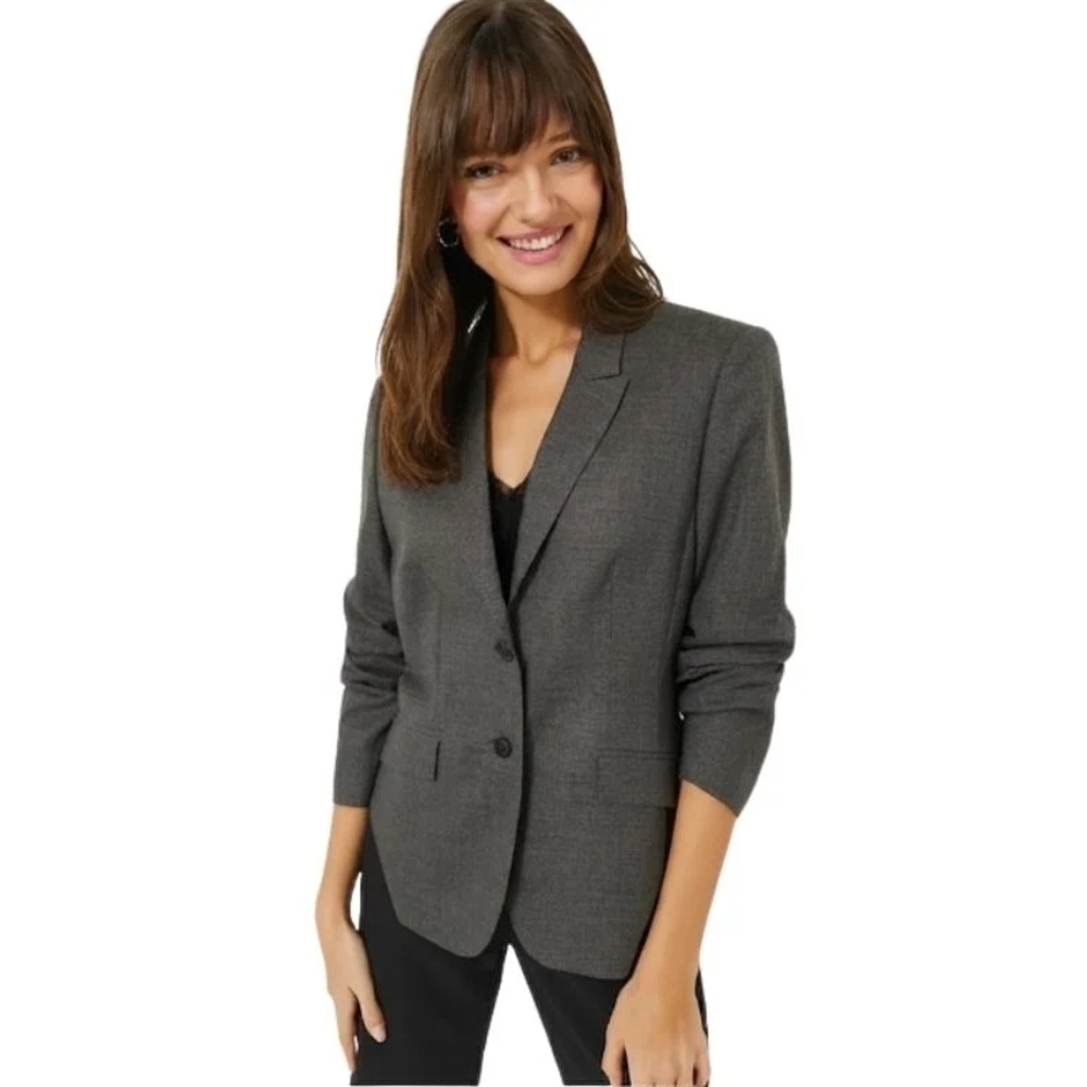 NWOT Boss Hugo Boss Julea1 Virgin Wool Lined Women's 14 2-Button Notched Collar